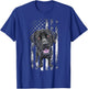 Black Labrador American Flag Patriotic Dog Dad Mom Black Lab Kids Men T-Shirt - T-Shirt | Royal