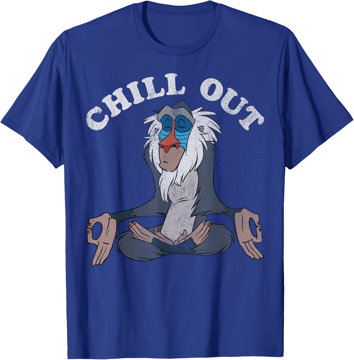 Disney Lion King Rafiki Chill Out Meditation Graphic T-Shirt - T-Shirt | Royal