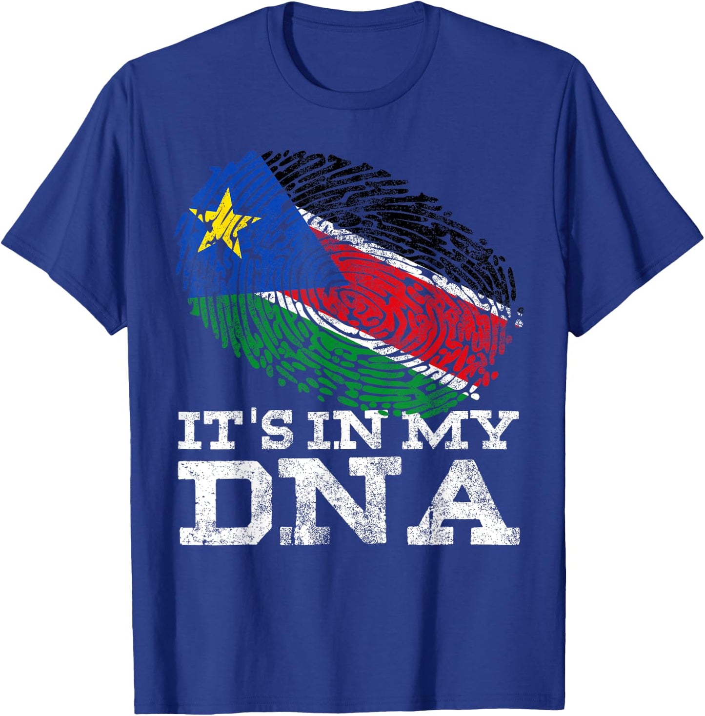 It's In My DNA South Sudanese Gifts Cool South Sudan Flag T-Shirt - T-Shirt | Royal