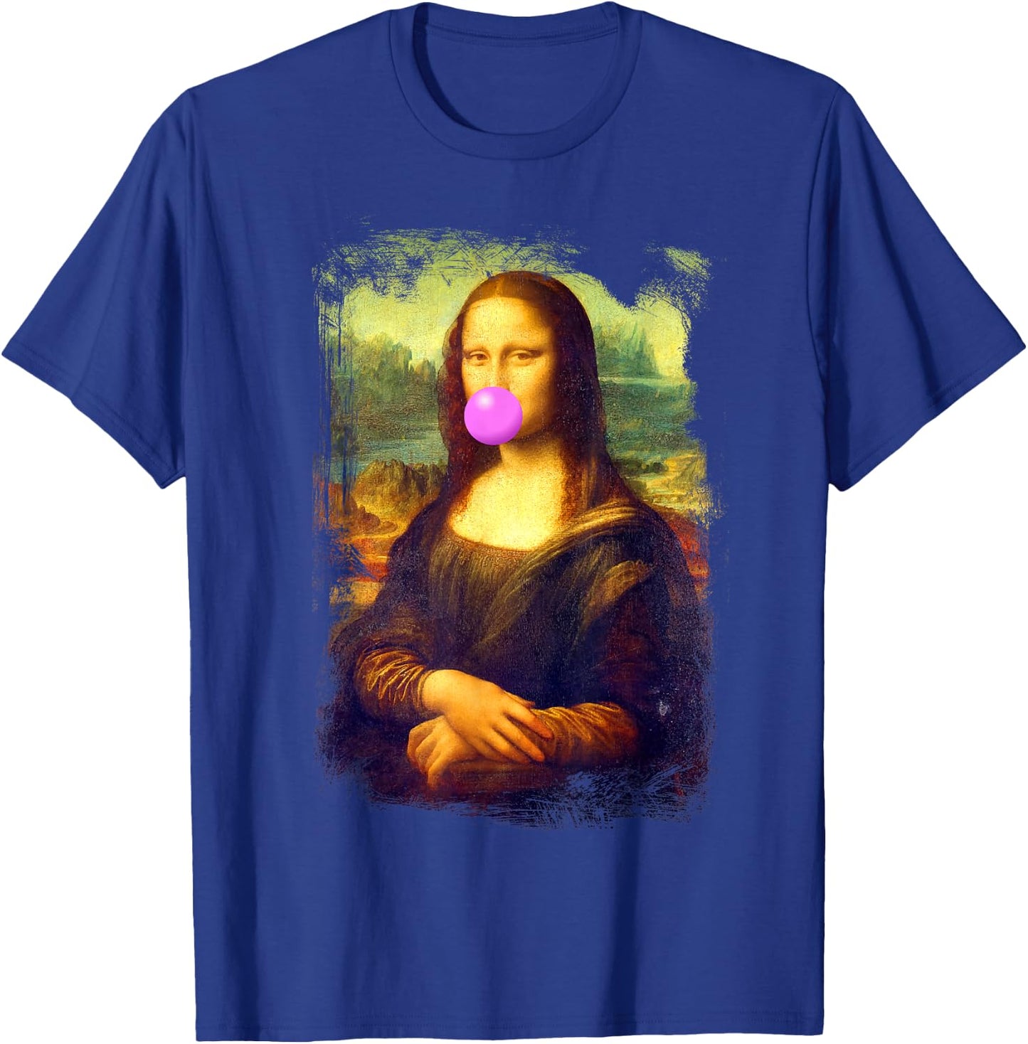 Mona Lisa blowing bubble gum T-Shirt - T-Shirt | Royal