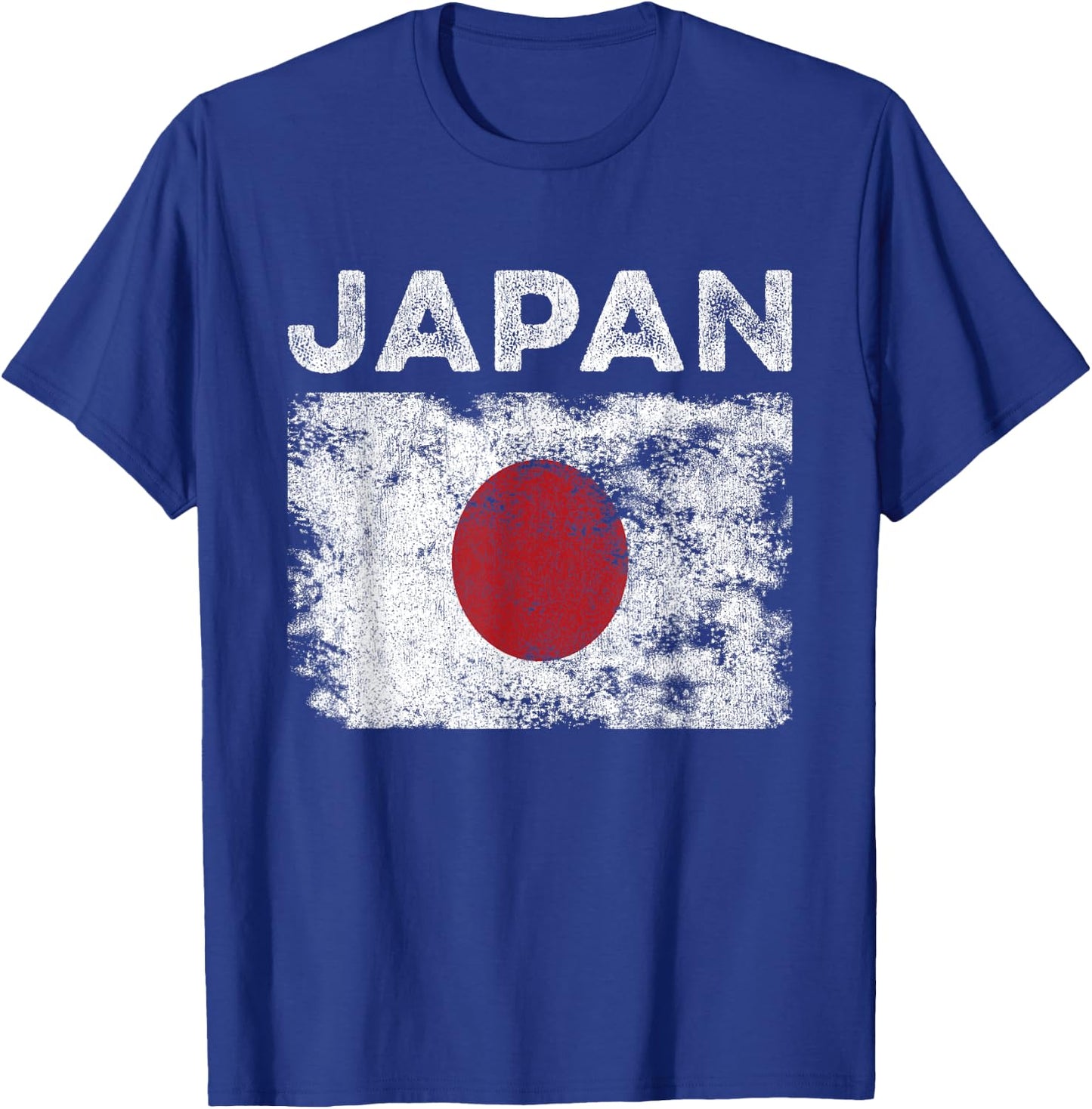 Japan Flag Distressed - Men Women Kids - Japanese Flag T-Shirt - T-Shirt | Royal