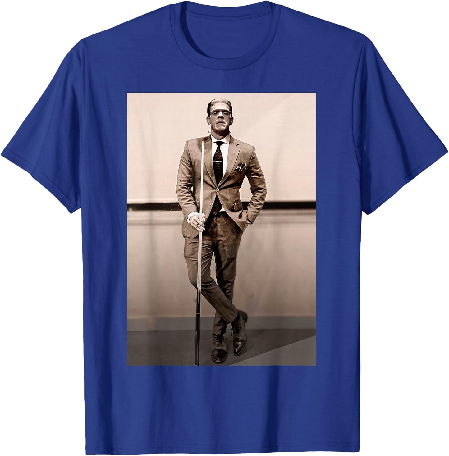 Frankenstein Dapper Frankenstein Monster In Suit Halloween T-Shirt - T-Shirt | Royal