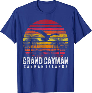 GRAND CAYMAN ISLANDS Gift Beach Vintage Souvenir Retro Gift T-Shirt - T-Shirt | Royal