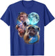 3 Moon Monkey Art Funny Ape Primate Animal Lovers Graphic T-Shirt - T-Shirt | Royal