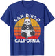 San Diego California Retro Panda Zoo Vintage T-Shirt - T-Shirt | Royal