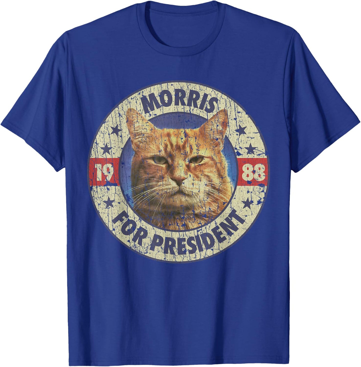 Morris For President Vintage 1988 Cat Lover T-Shirt - T-Shirt | Royal