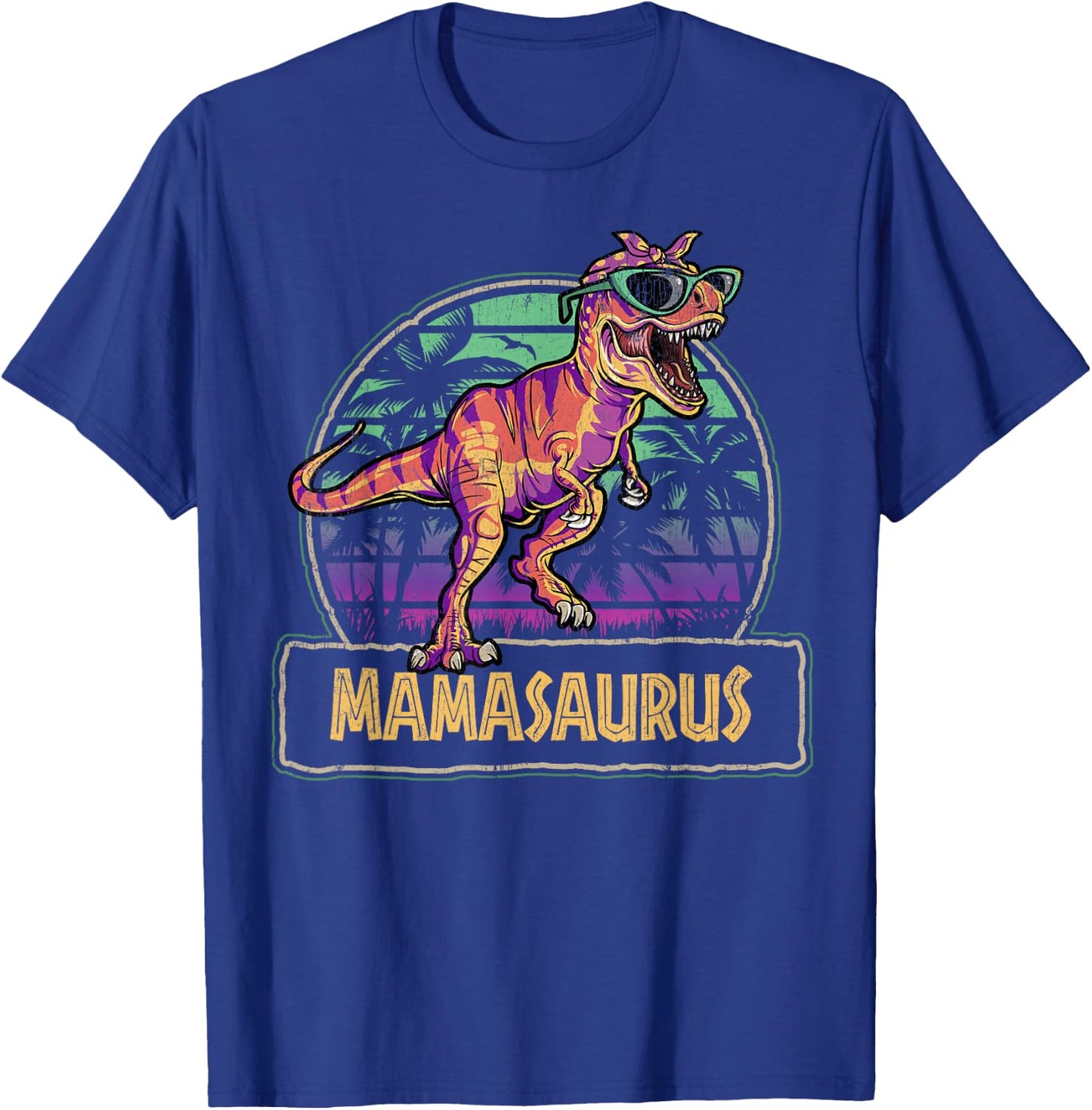 Mamasaurus T Rex Dinosaur Mama Saurus Family Matching Women T-Shirt - T-Shirt | Royal