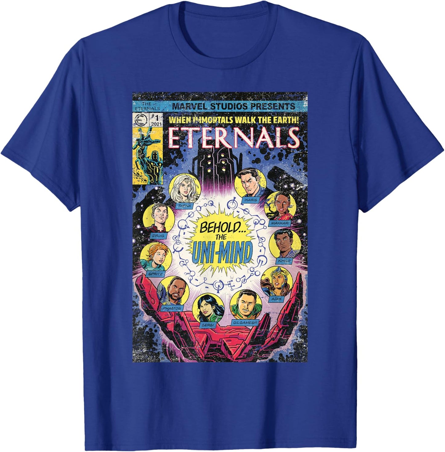 Marvel Eternals Vintage Comic Book Cover T-Shirt - T-Shirt | Royal