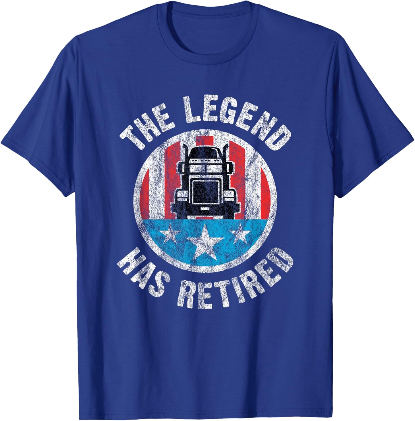 Retirement Shirt For Truckers | Truck Driver Retirement T-Shirt - T-Shirt | Royal