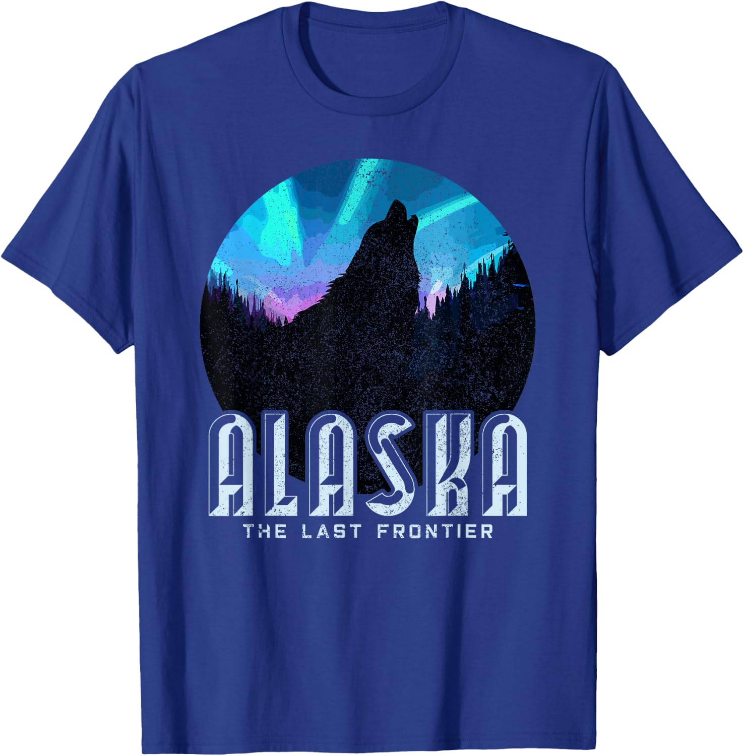 Alaska - Wolf The Last Frontier Nature Souvenir Gift T-Shirt - T-Shirt | Royal