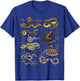 Types Of Snakes Herpetologist Educational Kids Boys Girls T-Shirt - T-Shirt | Royal
