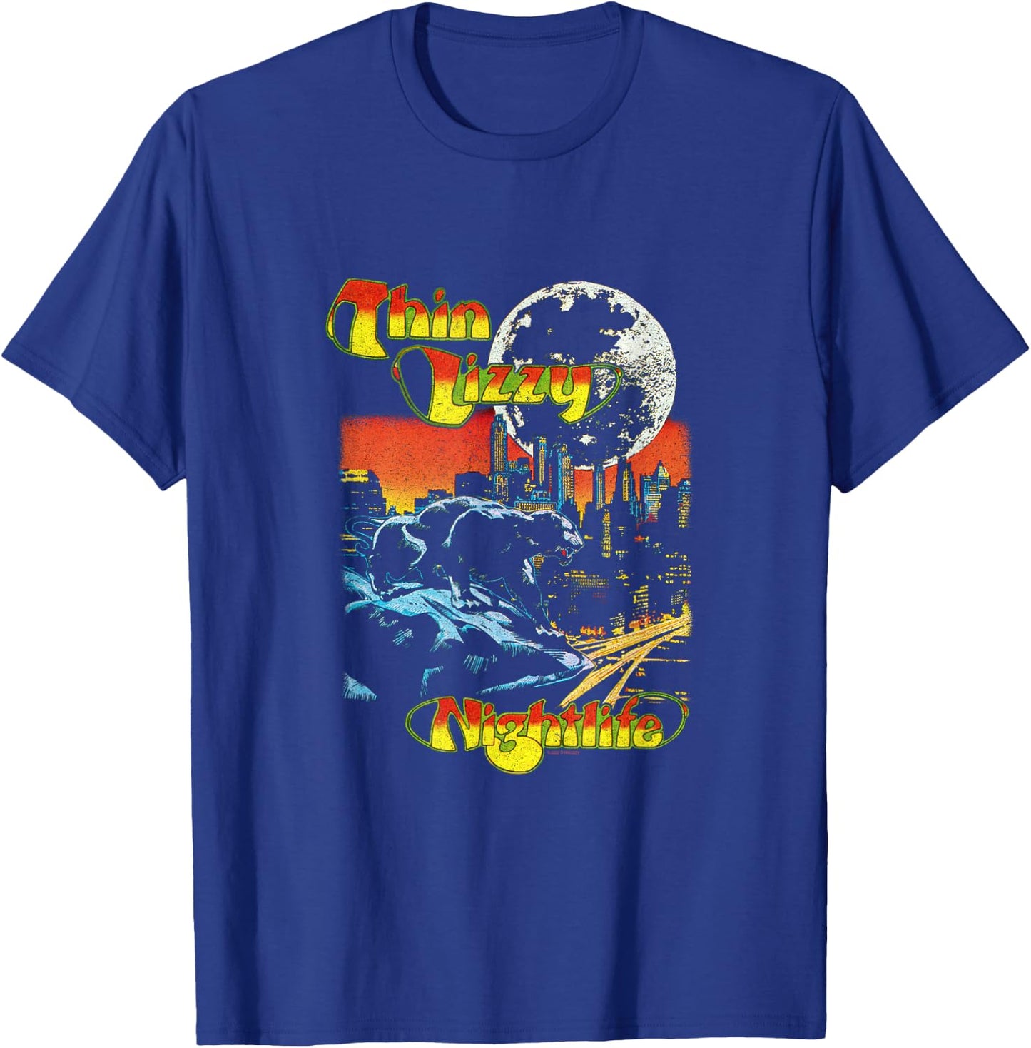 Thin Lizzy - Night Life Extended T-Shirt - T-Shirt | Royal