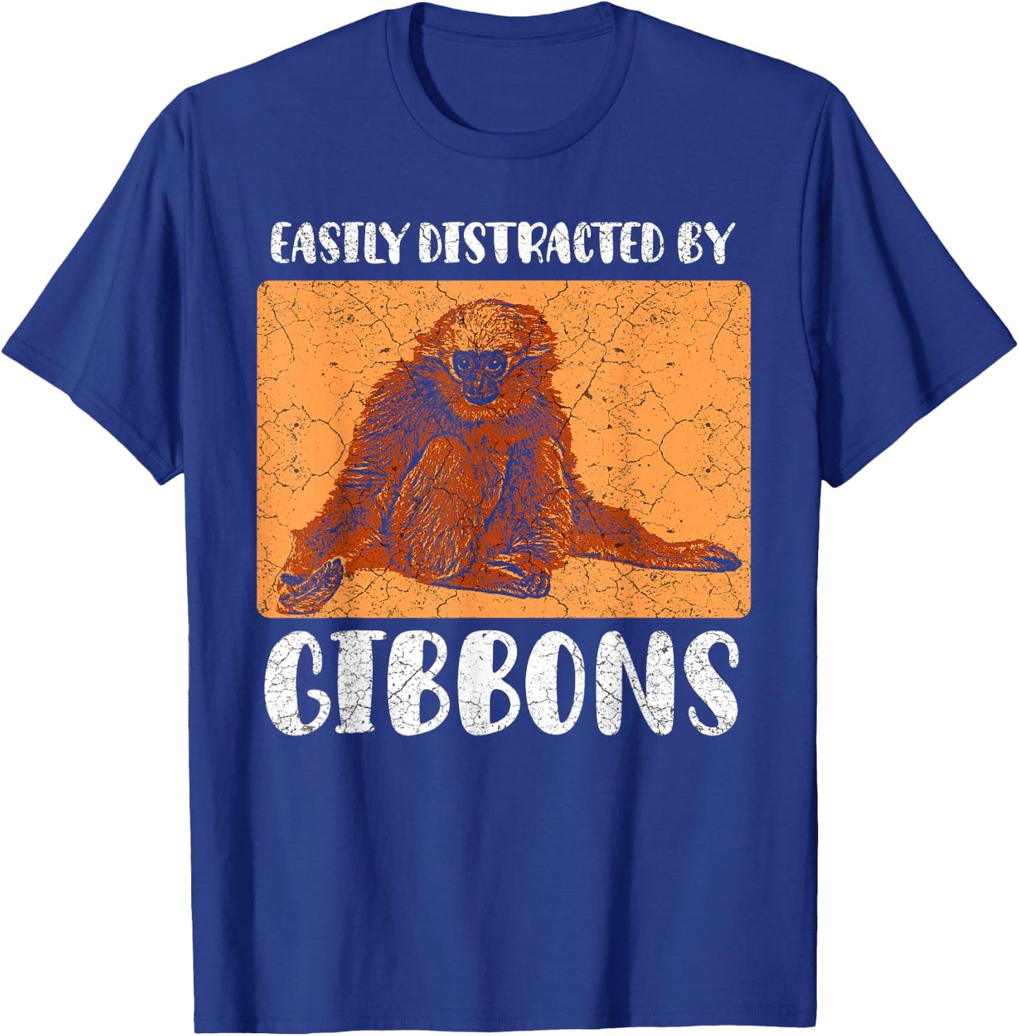 Gibbon Ape Monkey Funny T-Shirt - T-Shirt | Royal