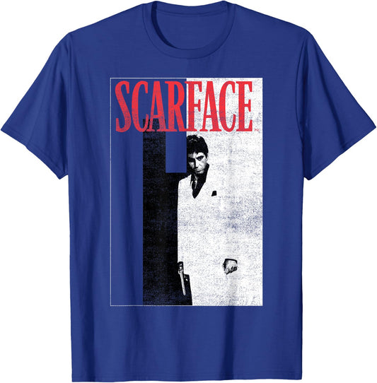 Scarface Distressed Movie Poster Photo T-Shirt - T-Shirt | Royal