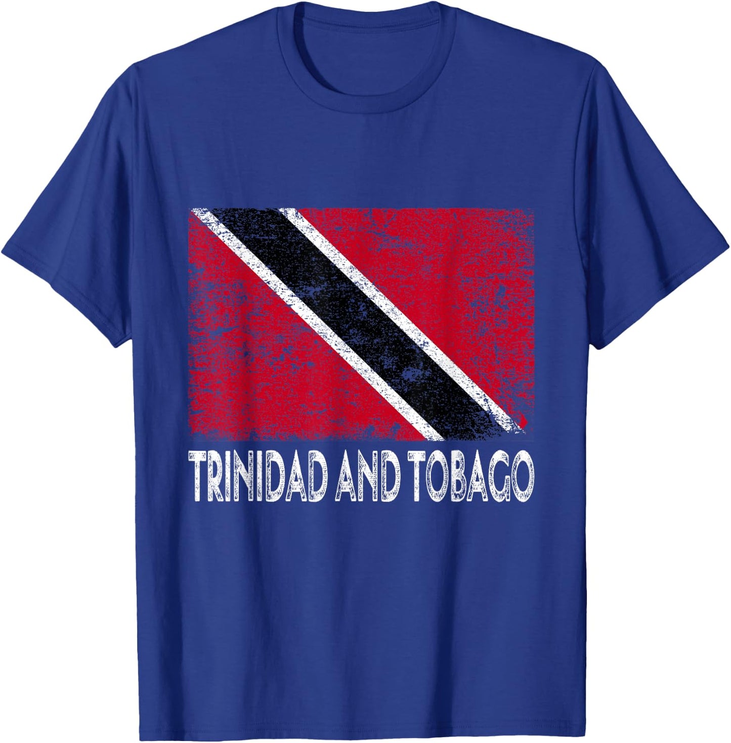Distressed Patriotic Trinidad and Tobago Flag Men Women Kid T-Shirt - T-Shirt | Royal