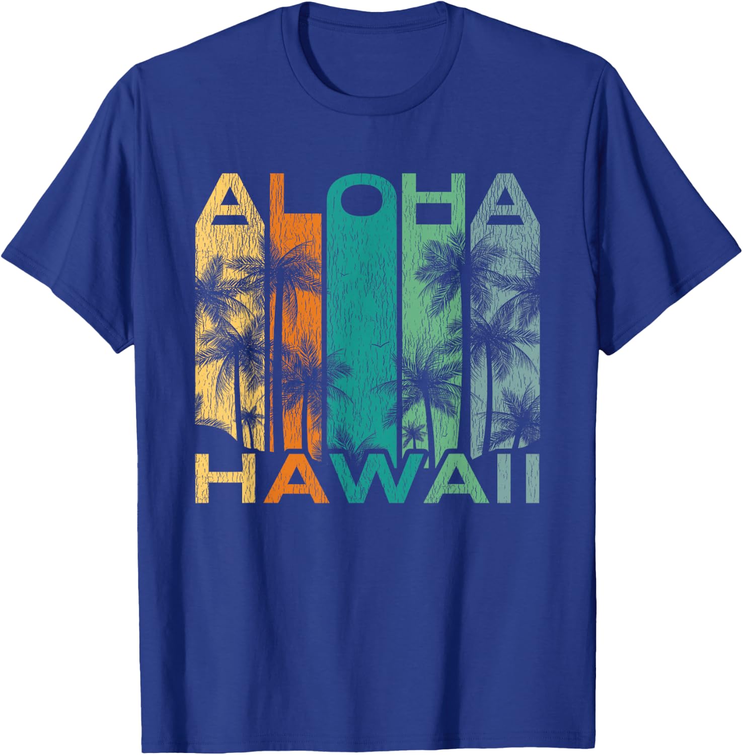 Aloha Hawaii Vintage Surfboard T-Shirt - T-Shirt | Royal