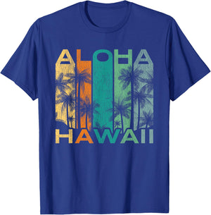 Aloha Hawaii Vintage Surfboard T-Shirt - T-Shirt | Royal