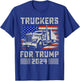 Truckers For Trump American Flag - Trump 2024 Vintage T-Shirt - T-Shirt | Royal