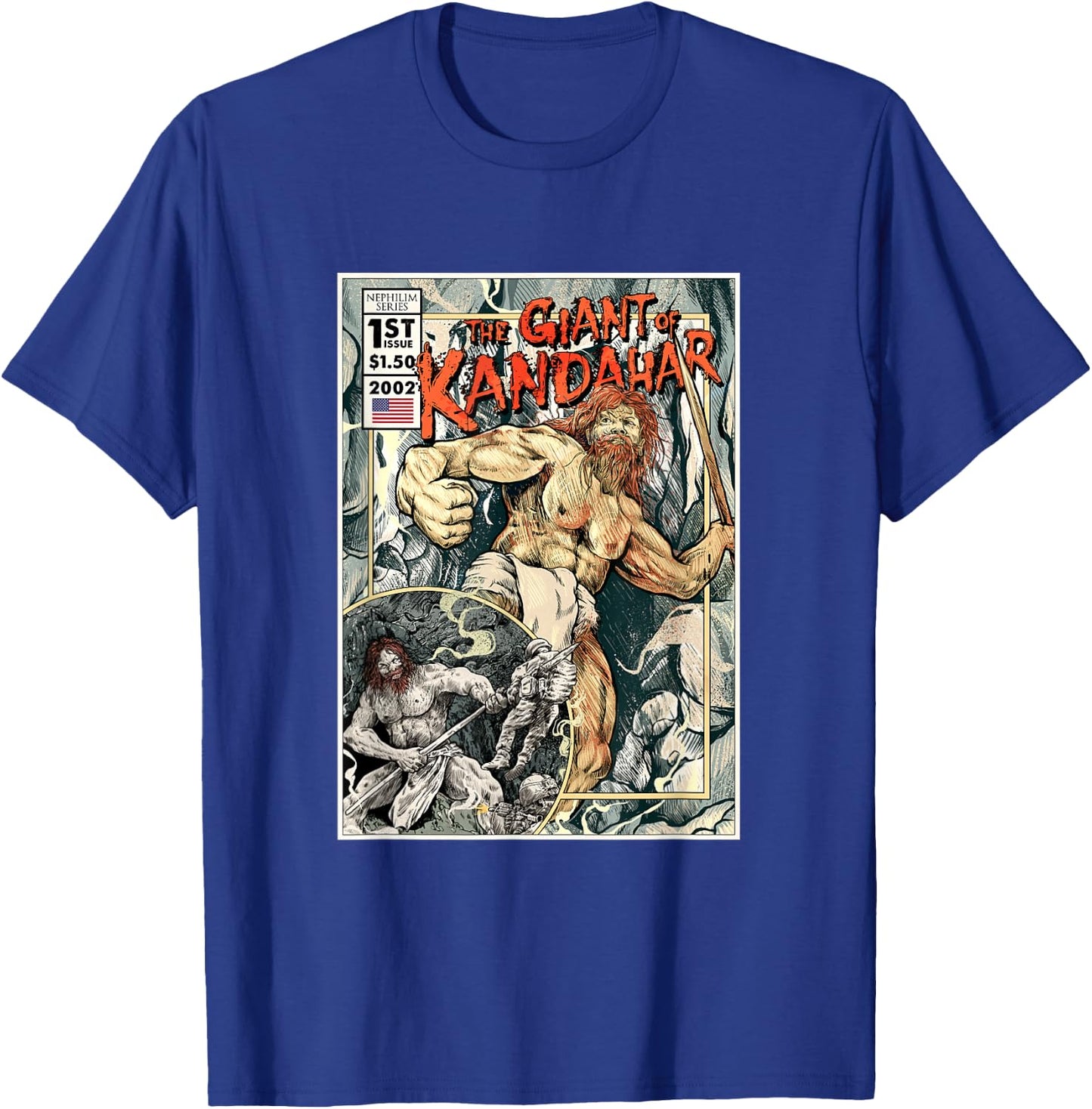 The Giant of Kandahar - Genesis 6 Nephilim Comic Cover T-Shirt - T-Shirt | Royal