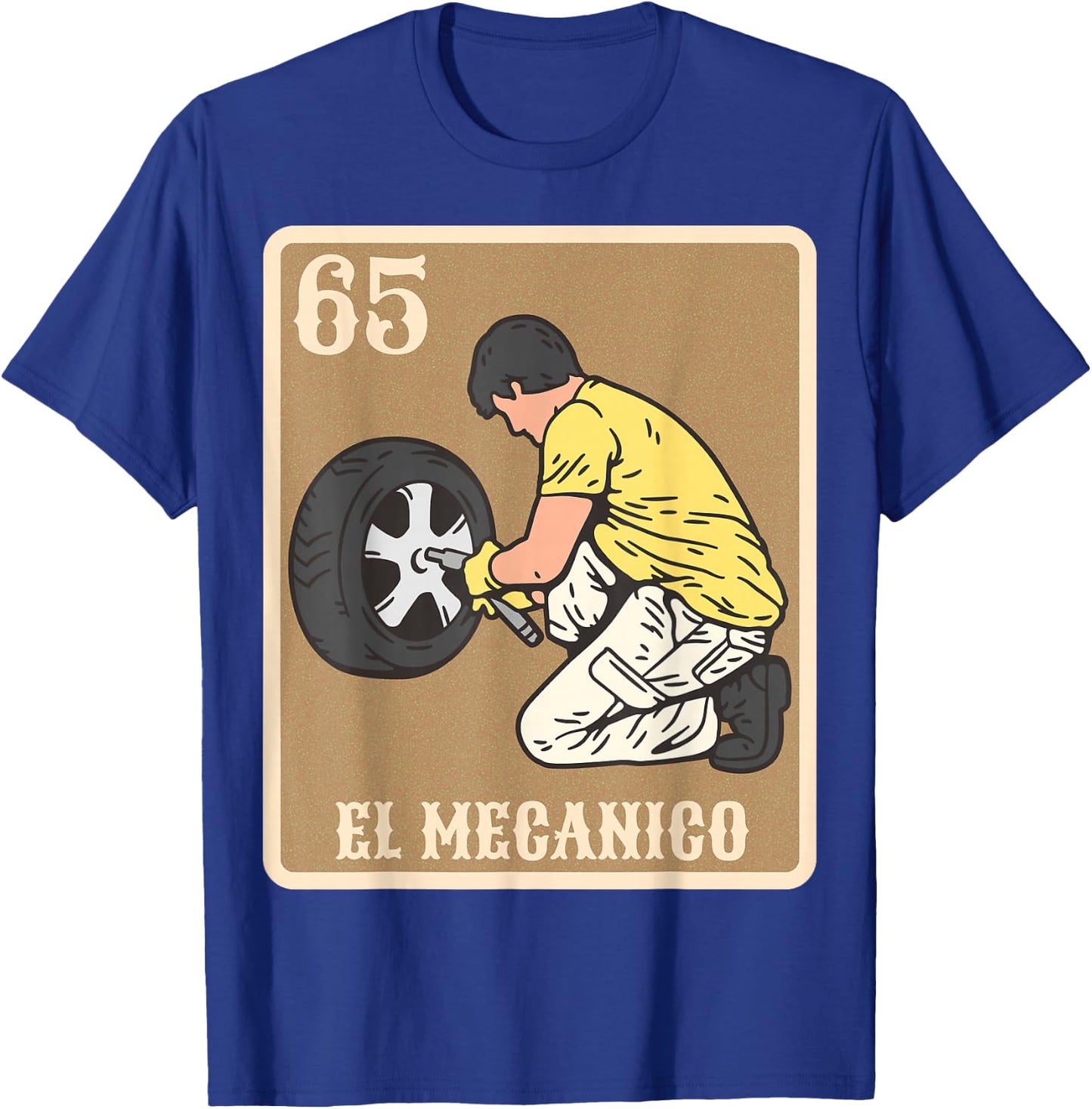 Spanish Mechanic Lottery El Mechanico Gift Bingo Game Card T-Shirt - T-Shirt | Royal