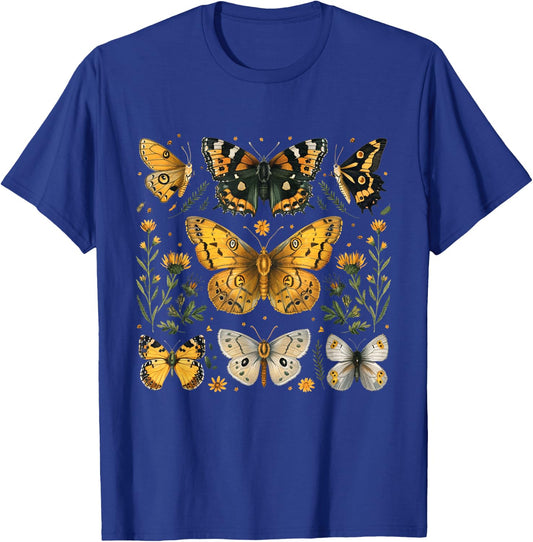 WomenGalaxy Vintage Moth Goblincore Aesthetic Dark Academia Cottagecore T-Shirt - T-Shirt | Royal