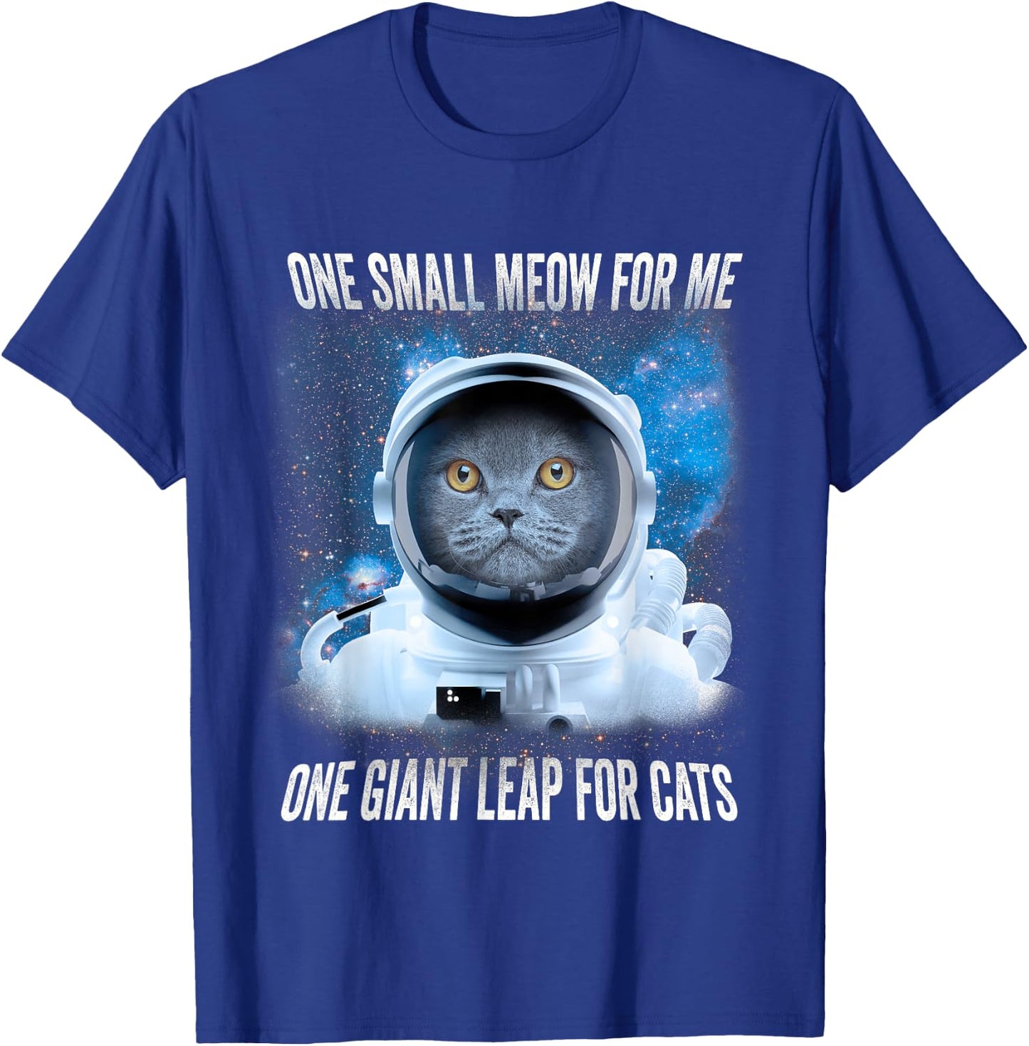 Space Cat Astronaut Space T-Shirt - T-Shirt | Royal
