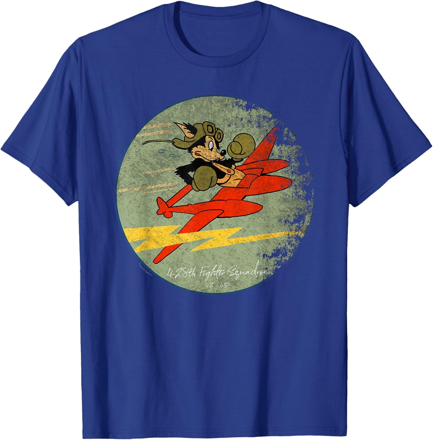 428th Fighter Squadron WWII Vintage Patch Design T-Shirt - T-Shirt | Royal