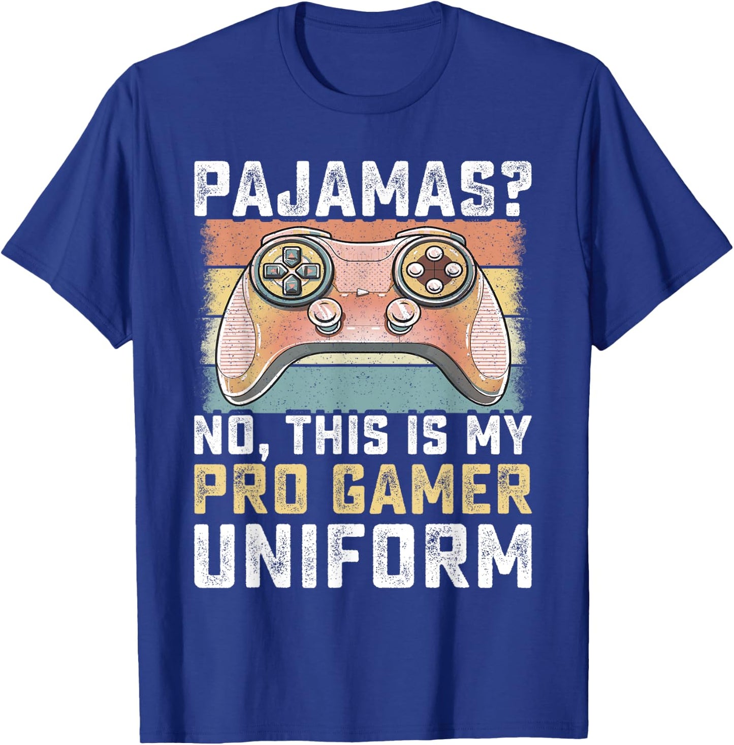 Pajamas No Pro Gamer Funny Video Games Boys Teens Gaming T-Shirt - T-Shirt | Royal