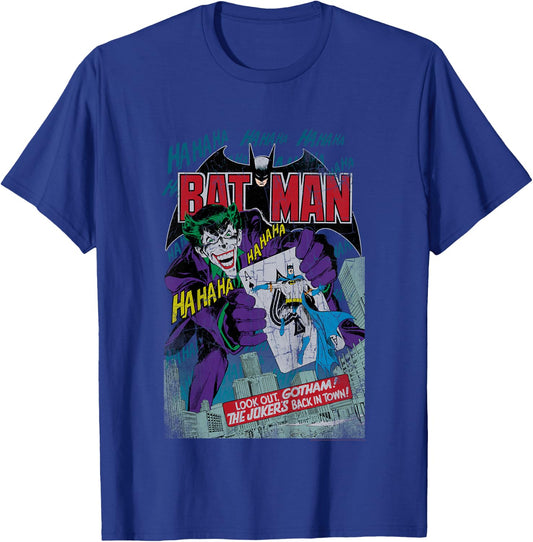 Kids DC Comics Batman and Joker Comic Cover T-Shirt - T-Shirt | Royal
