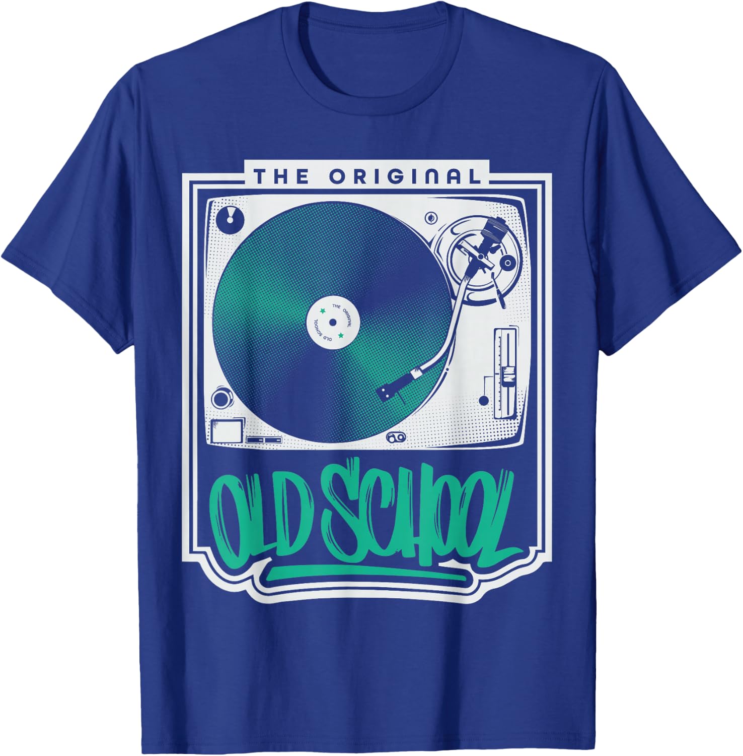 The Original Old School Turntable for Vinyl DJs T-Shirt - T-Shirt | Royal