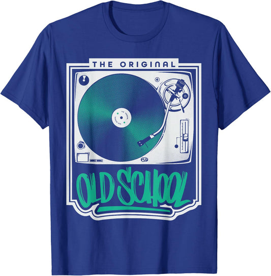 The Original Old School Turntable for Vinyl DJs T-Shirt - T-Shirt | Royal