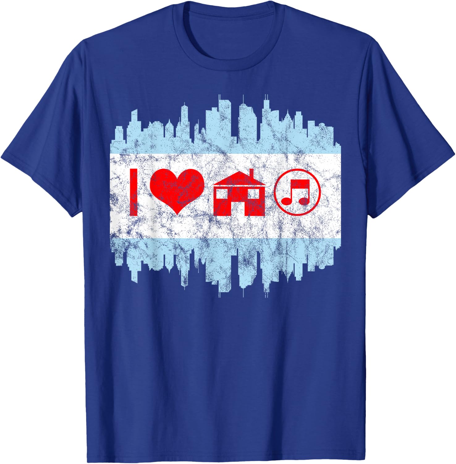 Chicago House Music DJ Flag T-Shirt - T-Shirt | Royal