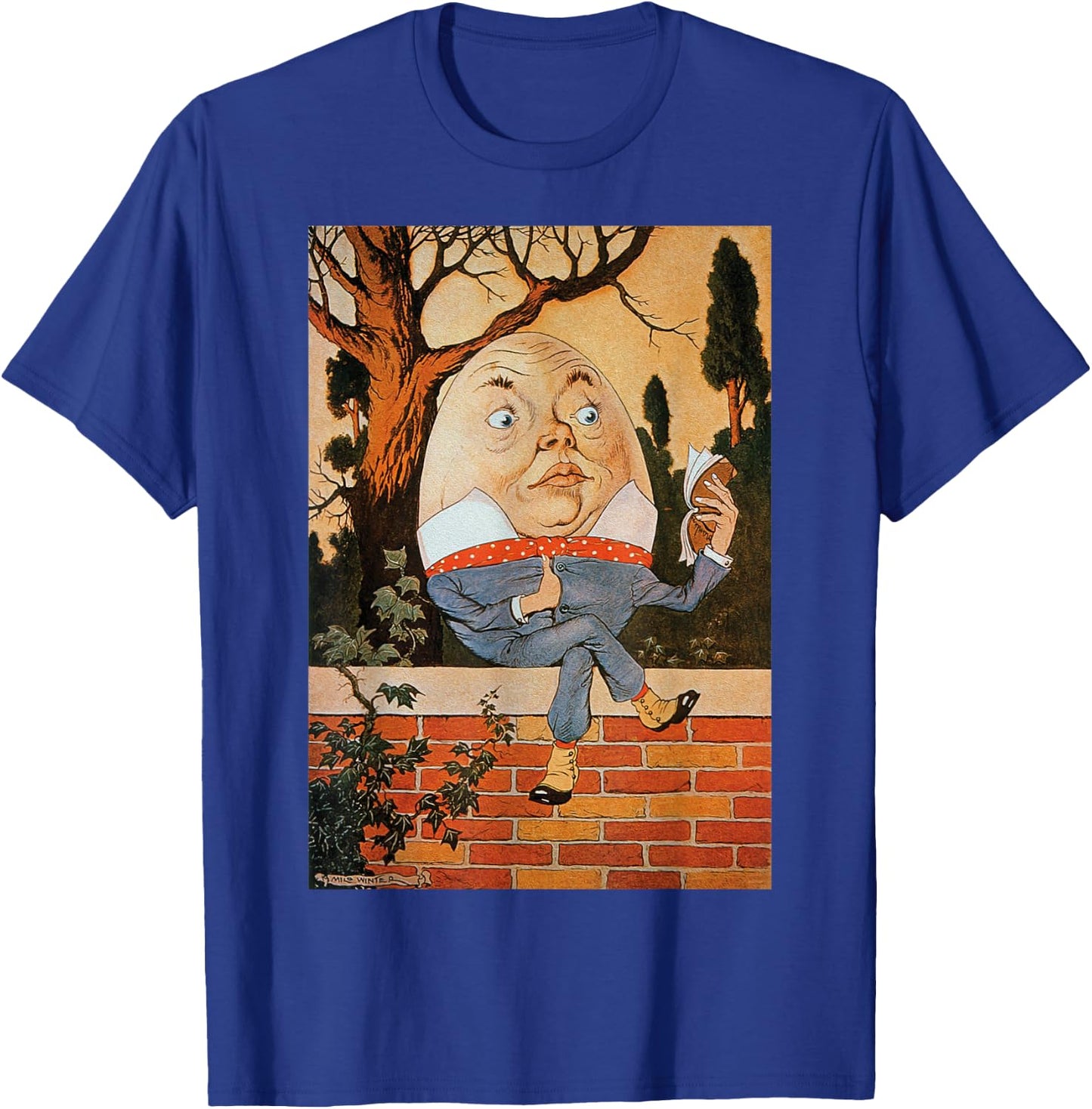 Classic Fairytale Nursery Rhymes Humpty Dumpty Sat on a Wall T-Shirt - T-Shirt | Royal