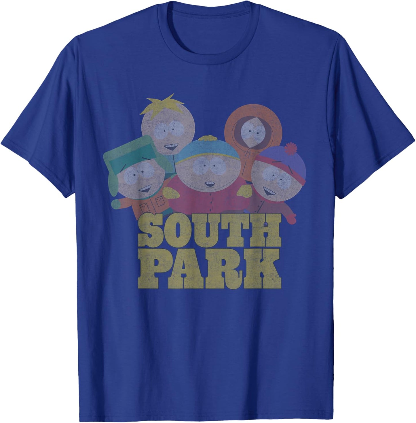South Park Distressed Kenny, Cartman, Kyle, Stan, & Butters T-Shirt - T-Shirt | Royal
