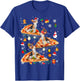 Santa Reindeer Elf Beagle Riding Pizza Galaxy Ornaments T-Shirt - T-Shirt | Royal