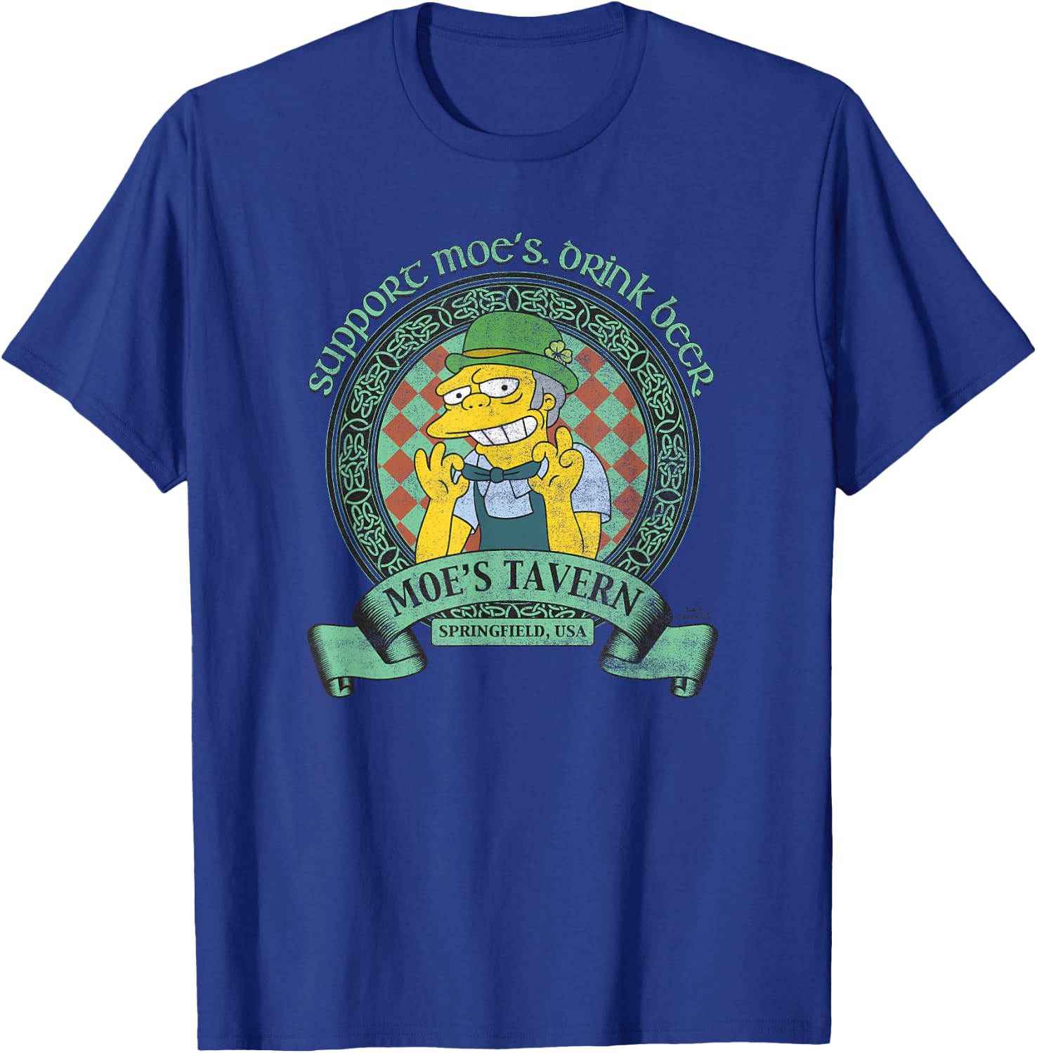 The Simpsons St. Patrick's Day Support Moe's, Drink Beer T-Shirt - T-Shirt | Royal
