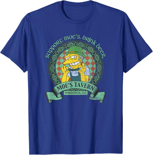The Simpsons St. Patrick's Day Support Moe's, Drink Beer T-Shirt - T-Shirt | Royal