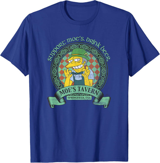 The Simpsons St. Patrick's Day Support Moe's, Drink Beer T-Shirt - T-Shirt | Royal
