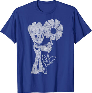 Marvel Guardians of The Galaxy Groot Flower Portrait T-Shirt - T-Shirt | Royal