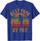 Best Papa by Par Golf Lover Gift Father's Day Dad Golfer T-Shirt - T-Shirt | Royal