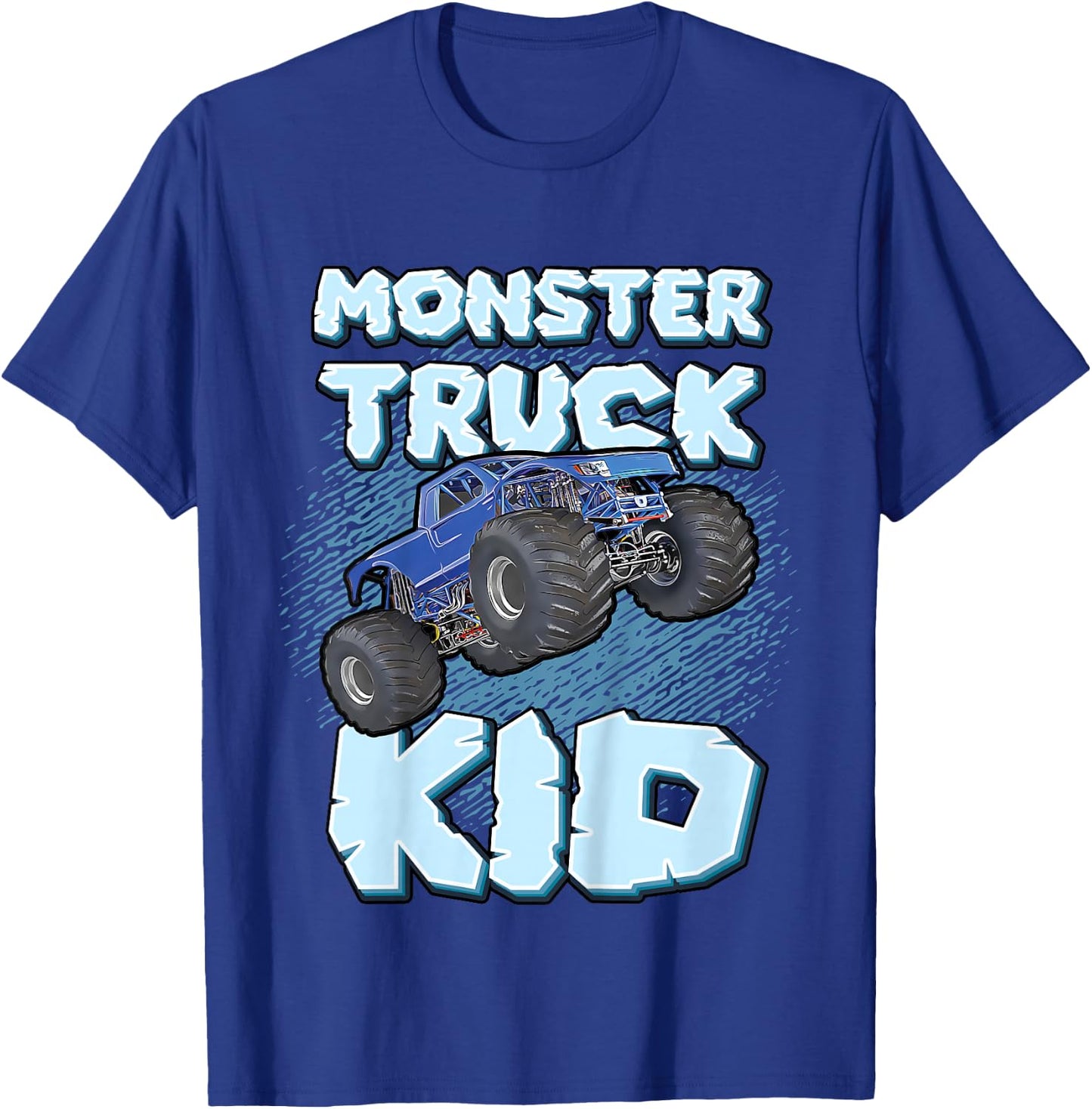 Kids Monster Truck Kid For Child Children Fun Funny Monster Truck T-Shirt - T-Shirt | Royal