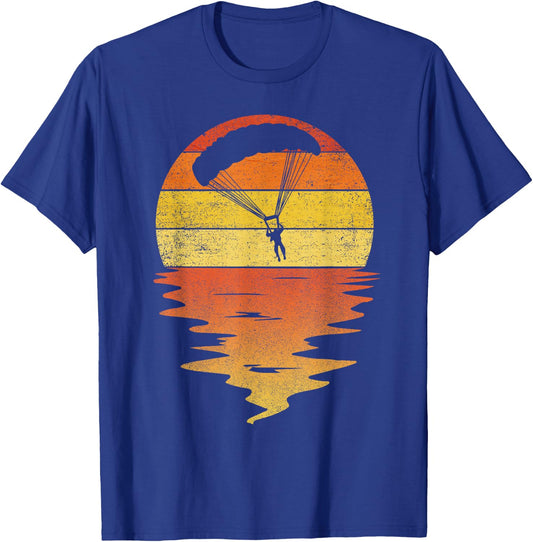 Paragliding shirt retro sunset 70s vintage Paragliding T-Shirt - T-Shirt | Royal