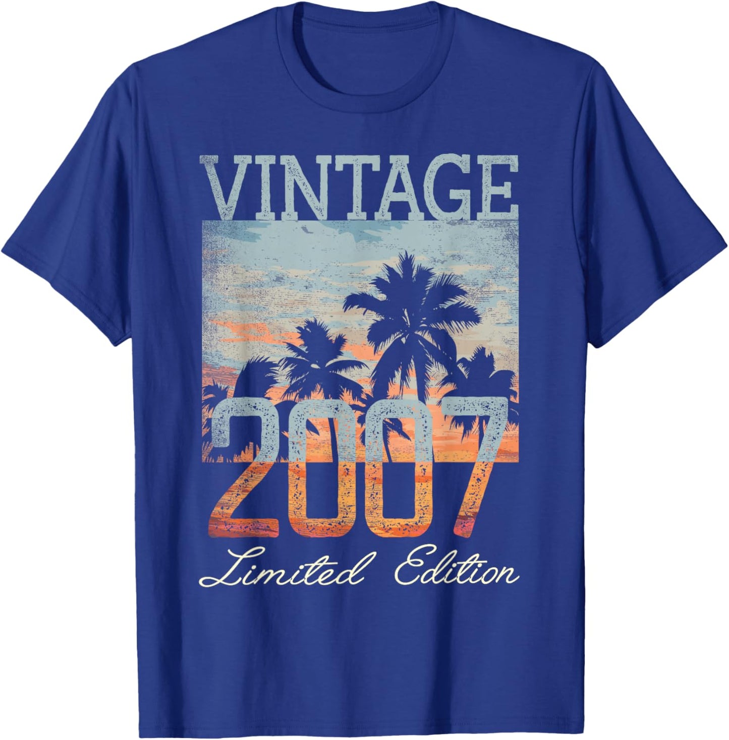 Vintage 2007 Limited Edition 18th Birthday 18 Year Old Gifts T-Shirt - T-Shirt | Royal