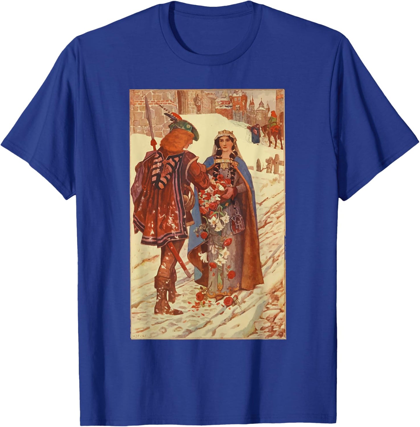 St Elizabeth of Hungary Miracle of the Roses Catholic Saint T-Shirt - T-Shirt | Royal