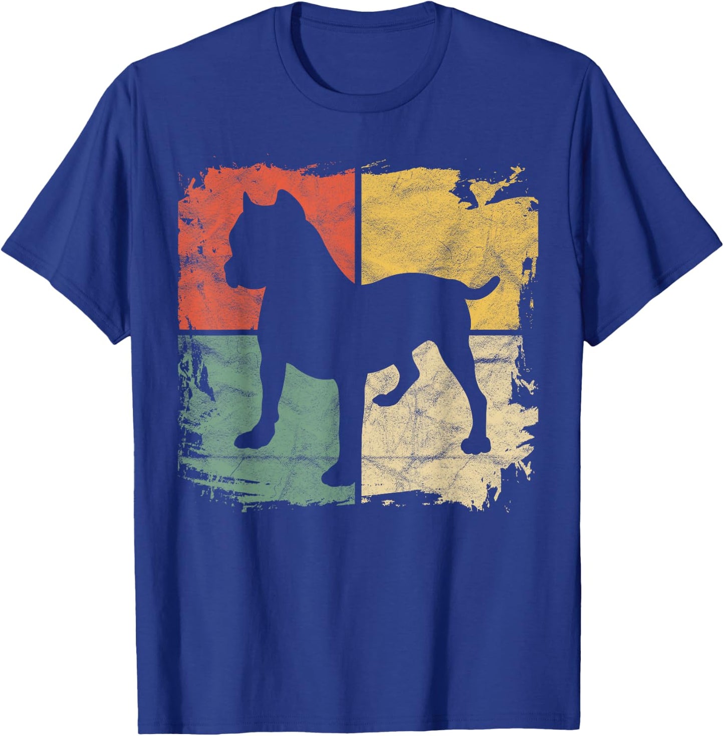 Square Retro Pitbull Owner Gift Dog Lover Pit bull Parents T-Shirt - T-Shirt | Royal