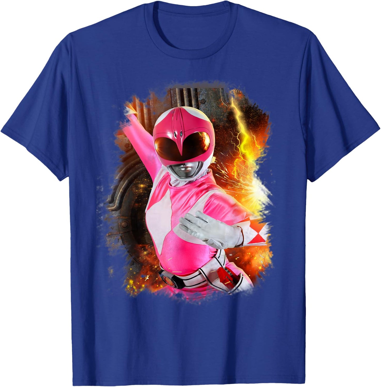 Power Rangers Photo Pink Ranger Close Up T-Shirt - T-Shirt | Royal