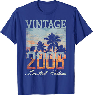 Vintage 2006 Limited Edition 19th Birthday 19 Year Old Gifts T-Shirt - T-Shirt | Royal