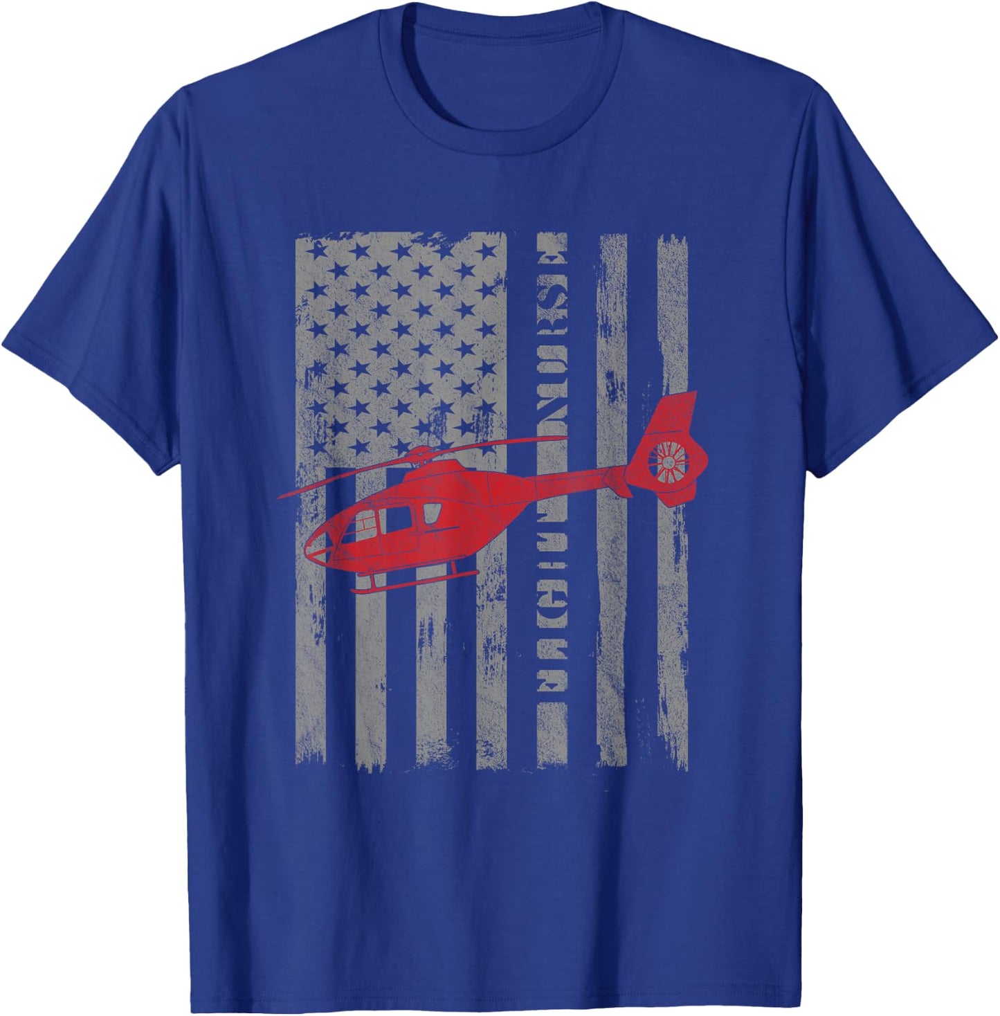 American Flag Flight Nurse Gift T-Shirt - T-Shirt | Royal