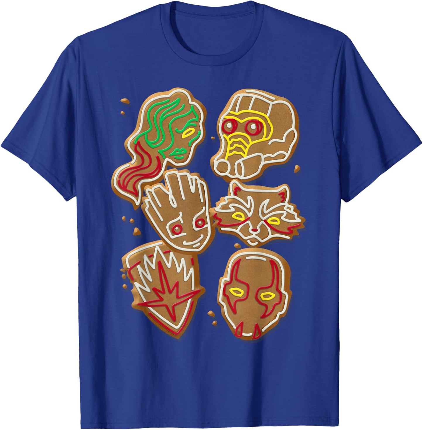 Marvel Guardians Of The Galaxy Gingerbread Cookies Christmas T-Shirt - T-Shirt | Royal