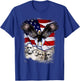 4th Of July American Bald Eagle Mount Rushmore 'Merica Flag T-Shirt - T-Shirt | Royal